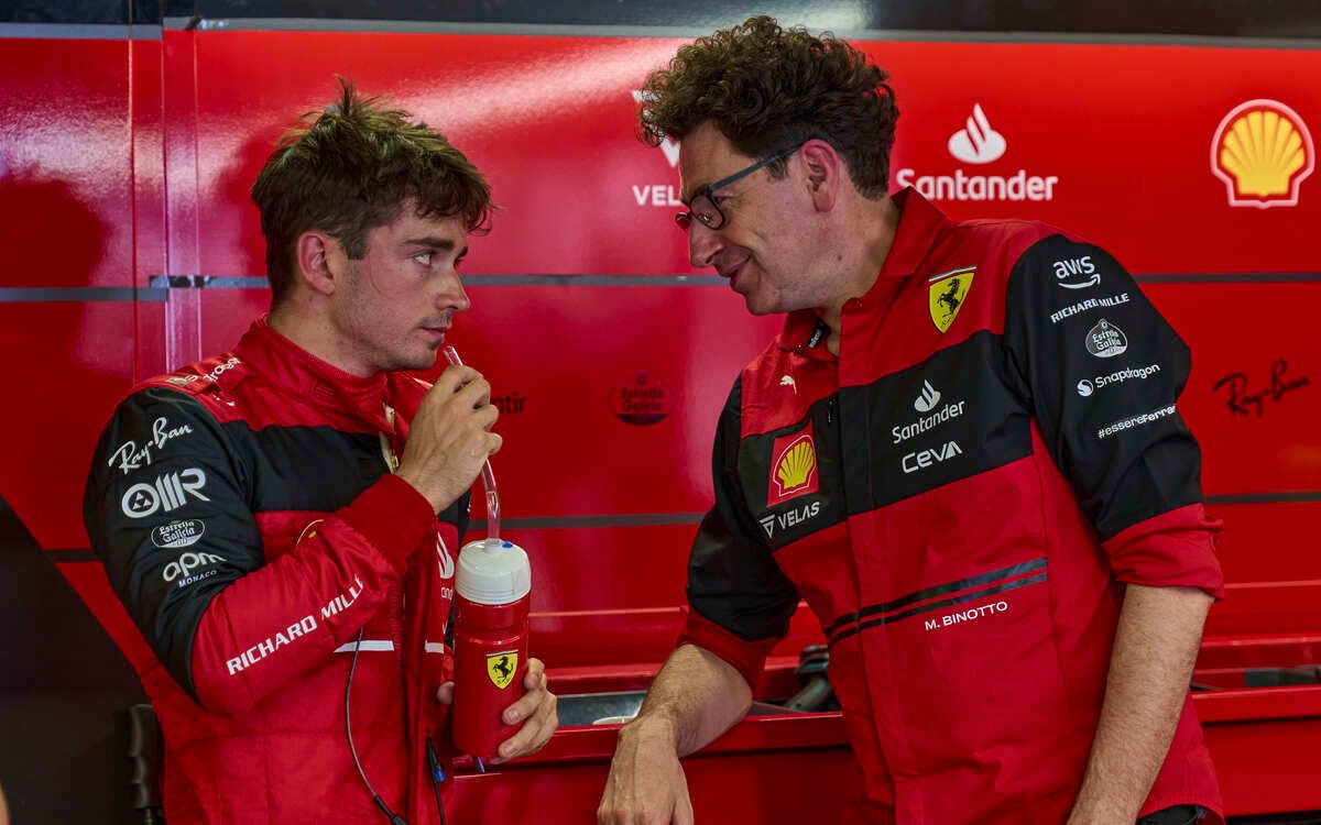 Charles Leclerc a Mattia Binotto