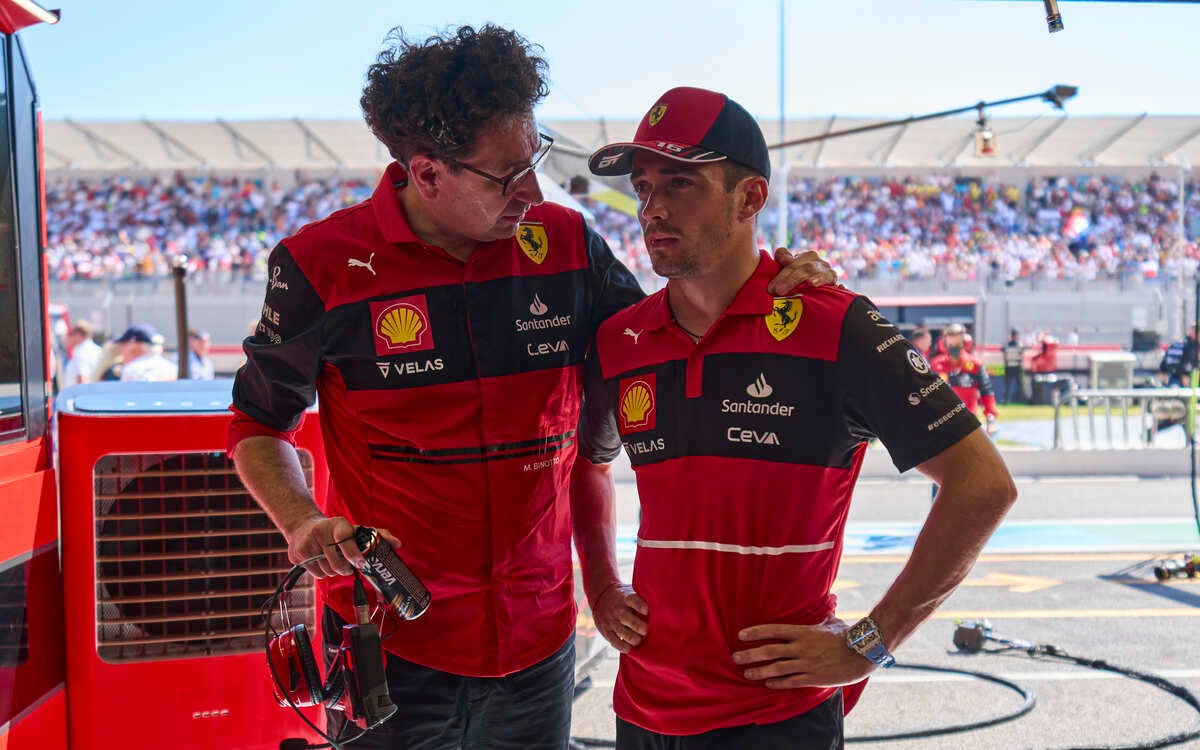 Charles Leclerc a Mattia Binotto