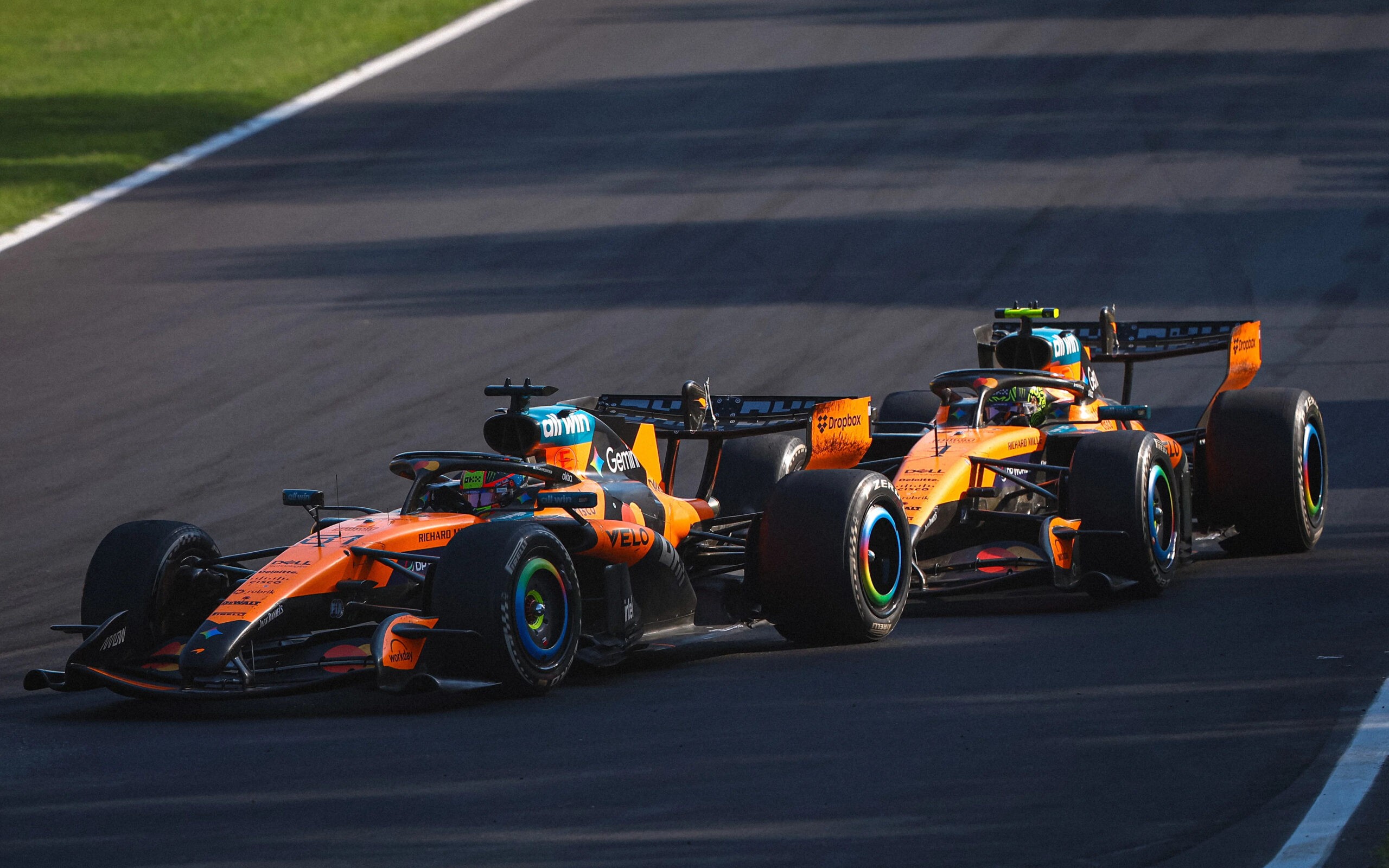 Oscar Piastri a Lando Norris