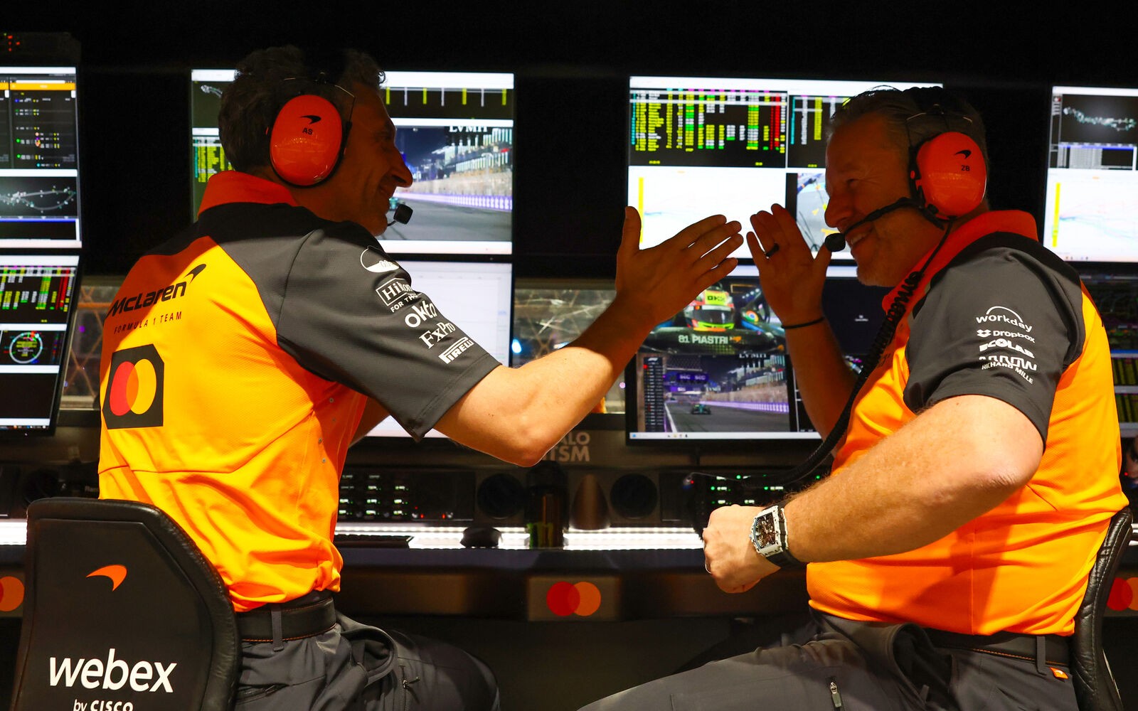 Andrea Stella a Zak Brown