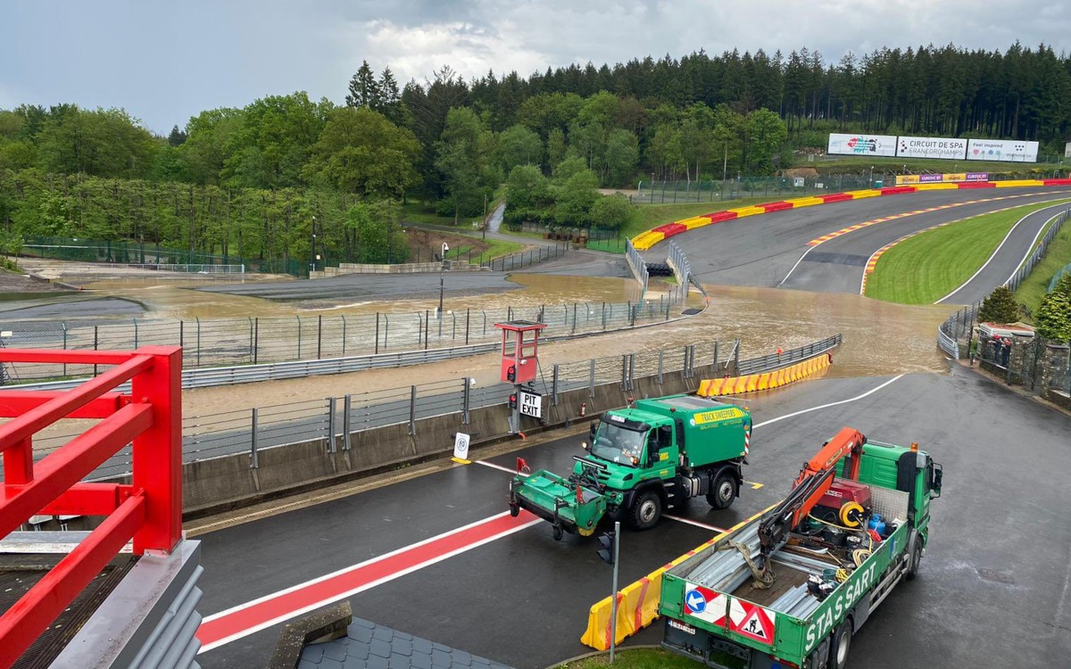 Zaplavený okruh Spa-Francorchamps, Belgicko