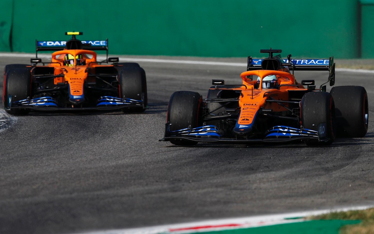 Daniel Ricciardo a Lando Norris