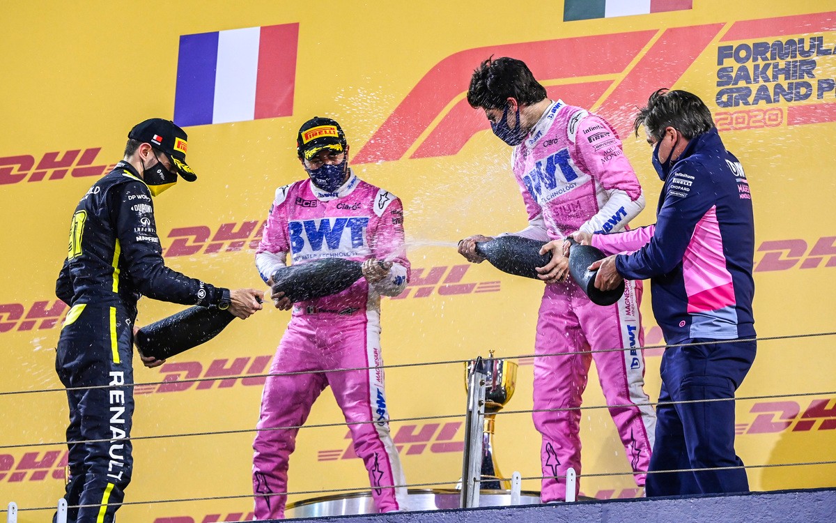 Sergio Pérez, Esteban Ocon, Lance Stroll