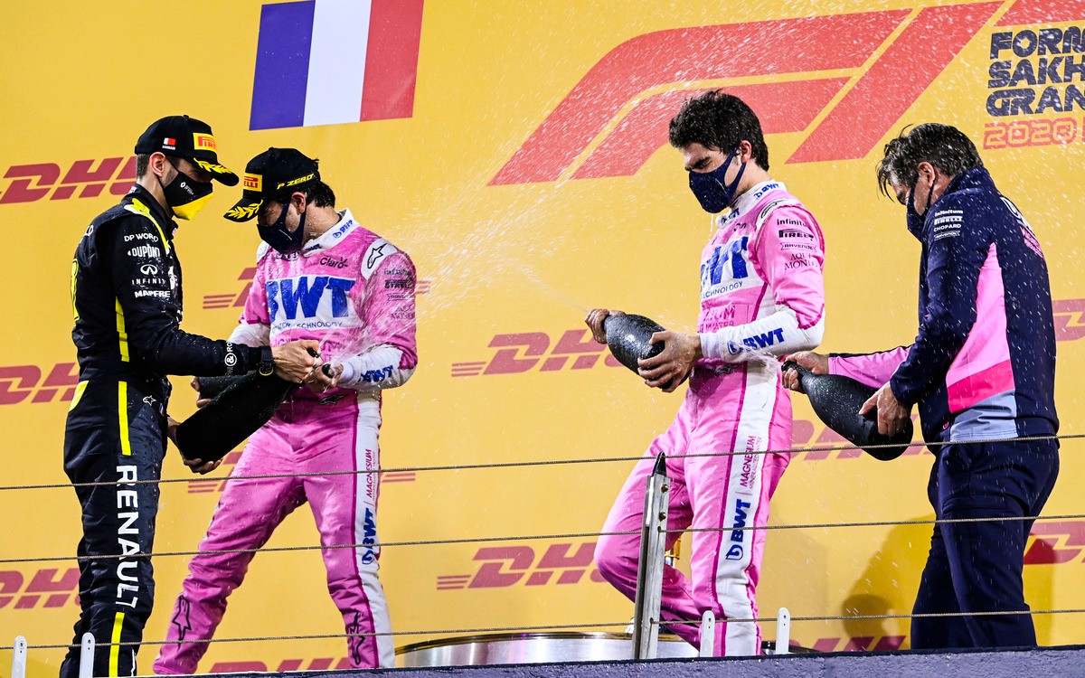 Sergio Pérez, Esteban Ocon, Lance Stroll
