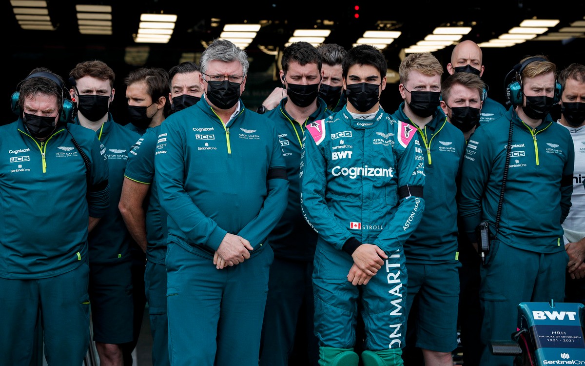 Otmar Szafnauer, Lance Stroll, mechanici Aston Martinu