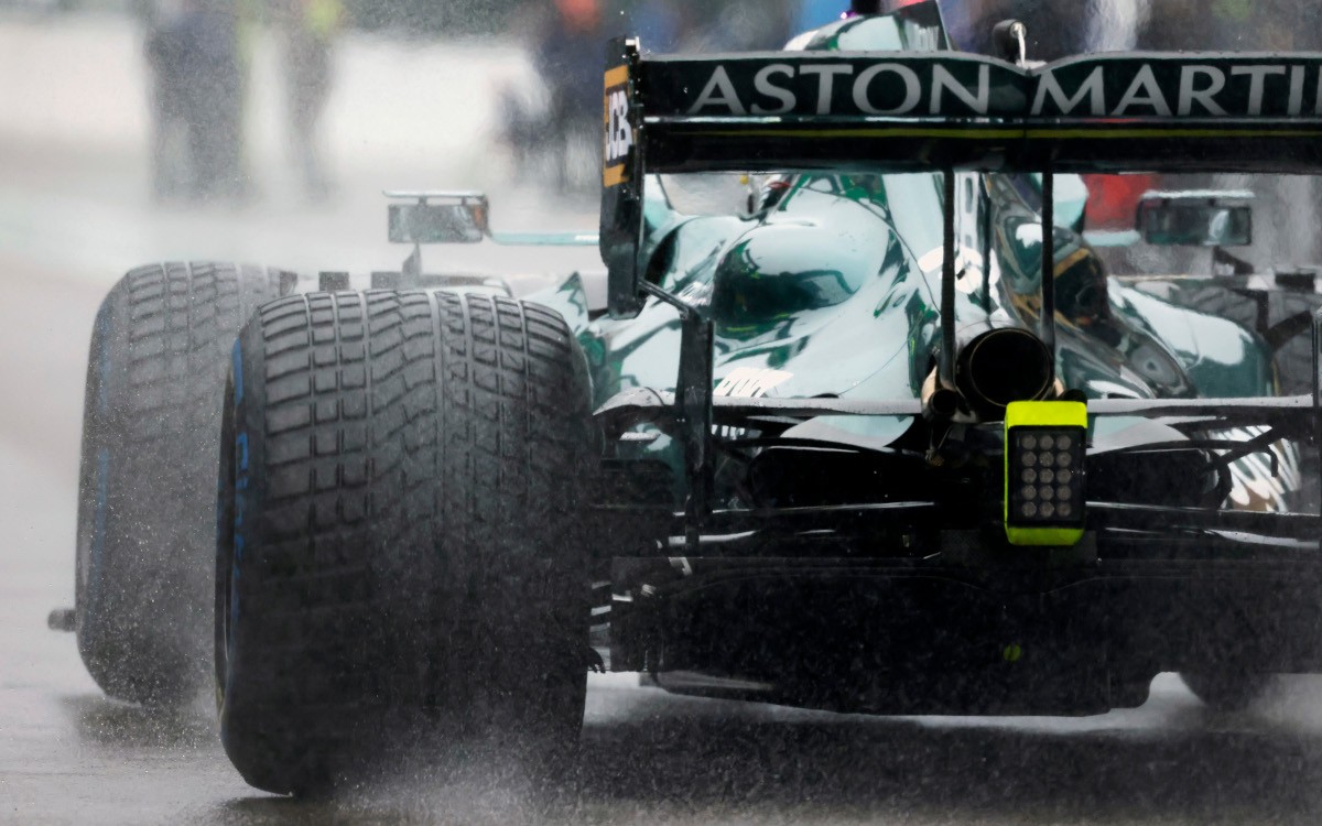 Lance Stroll, pneumatiky Pirelli do dažďa