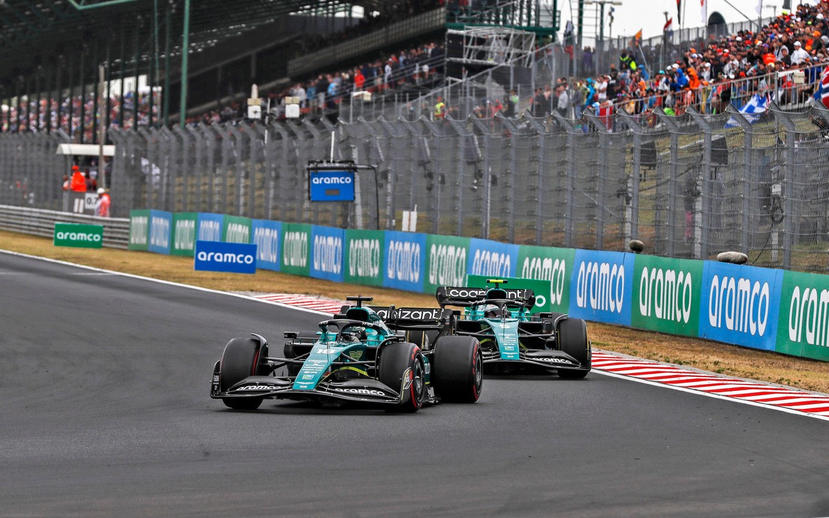 Lance Stroll a Sebastian Vettel