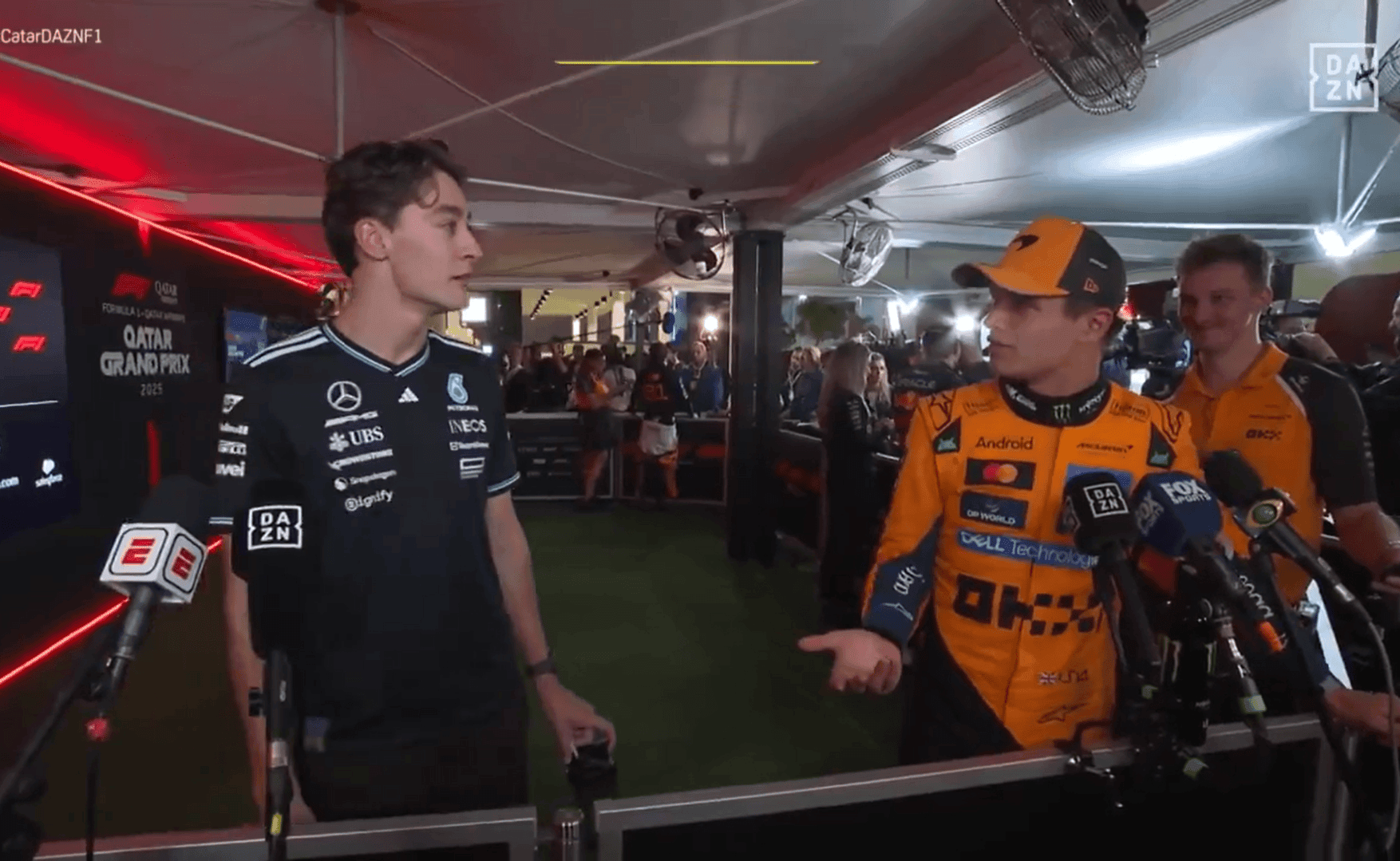 George Russell a Lando Norris