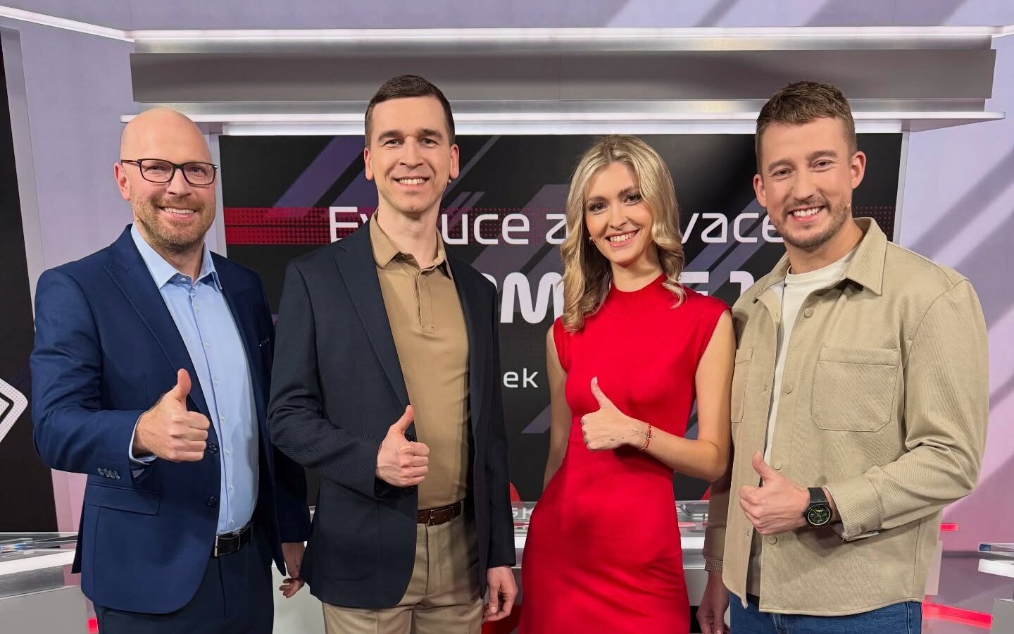 Števo Eisele, Pavel Fabry, Karolína Bulisová a Pepa Král