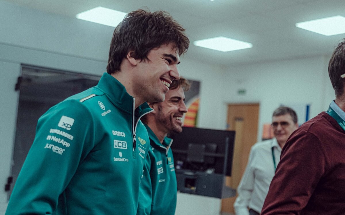 Lance Stroll a Fernando Alonso