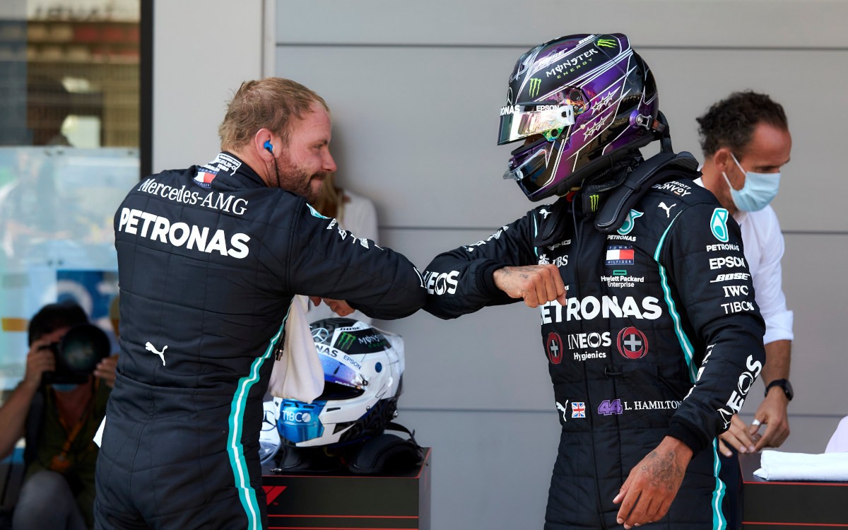 Valtteri Bottas a Lewis Hamiton
