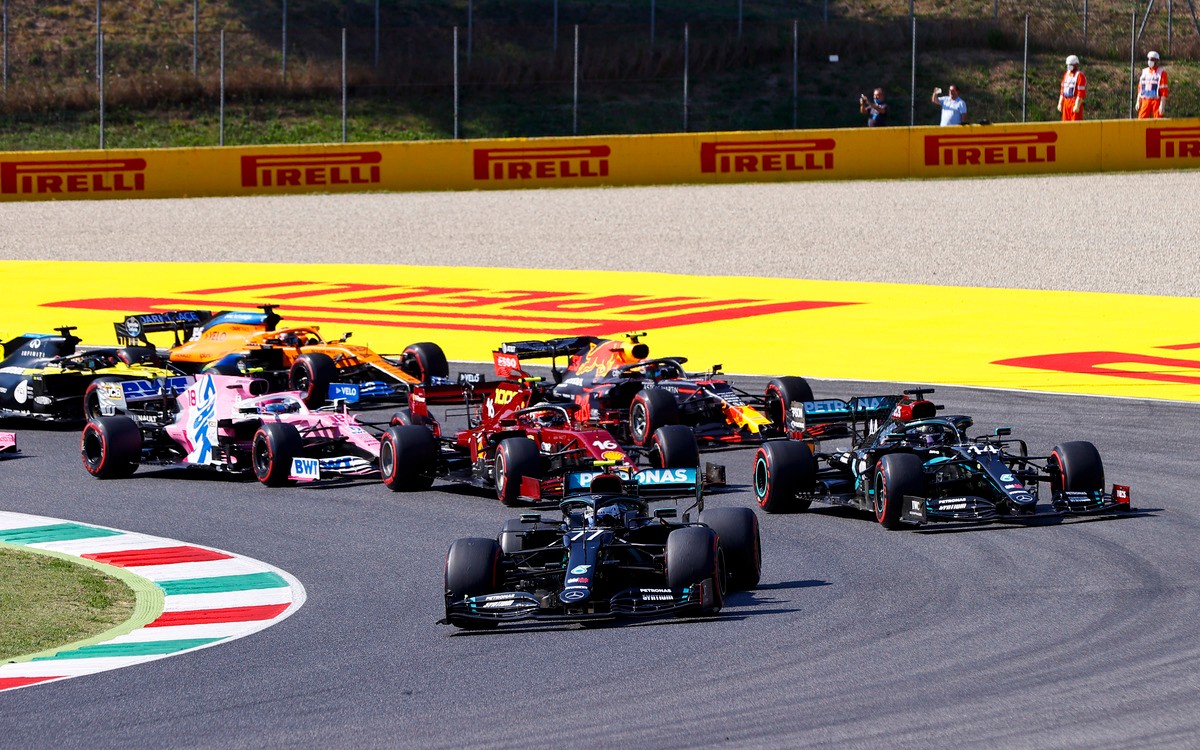 Bottas, Hamilton, po reštarte VC Toskánska