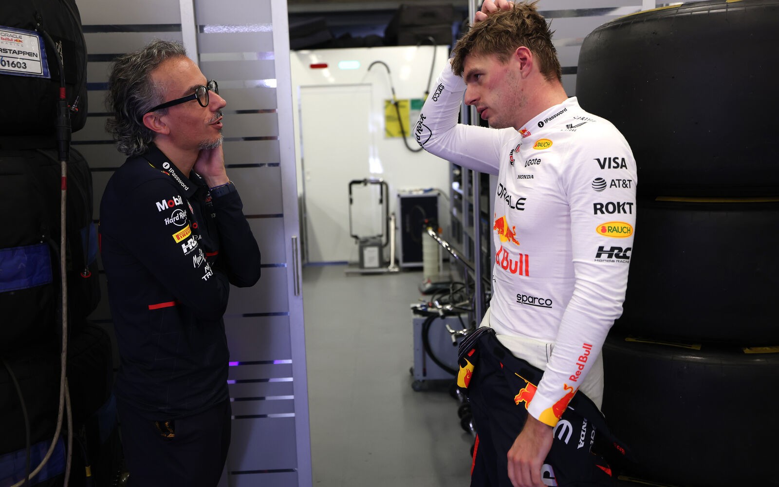 Max Verstappen a Laurent Mekies