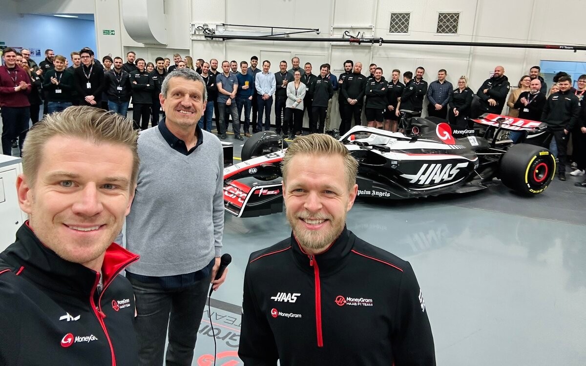 Nico Hülkenberg, Kevin Magnussen a Günther Steiner