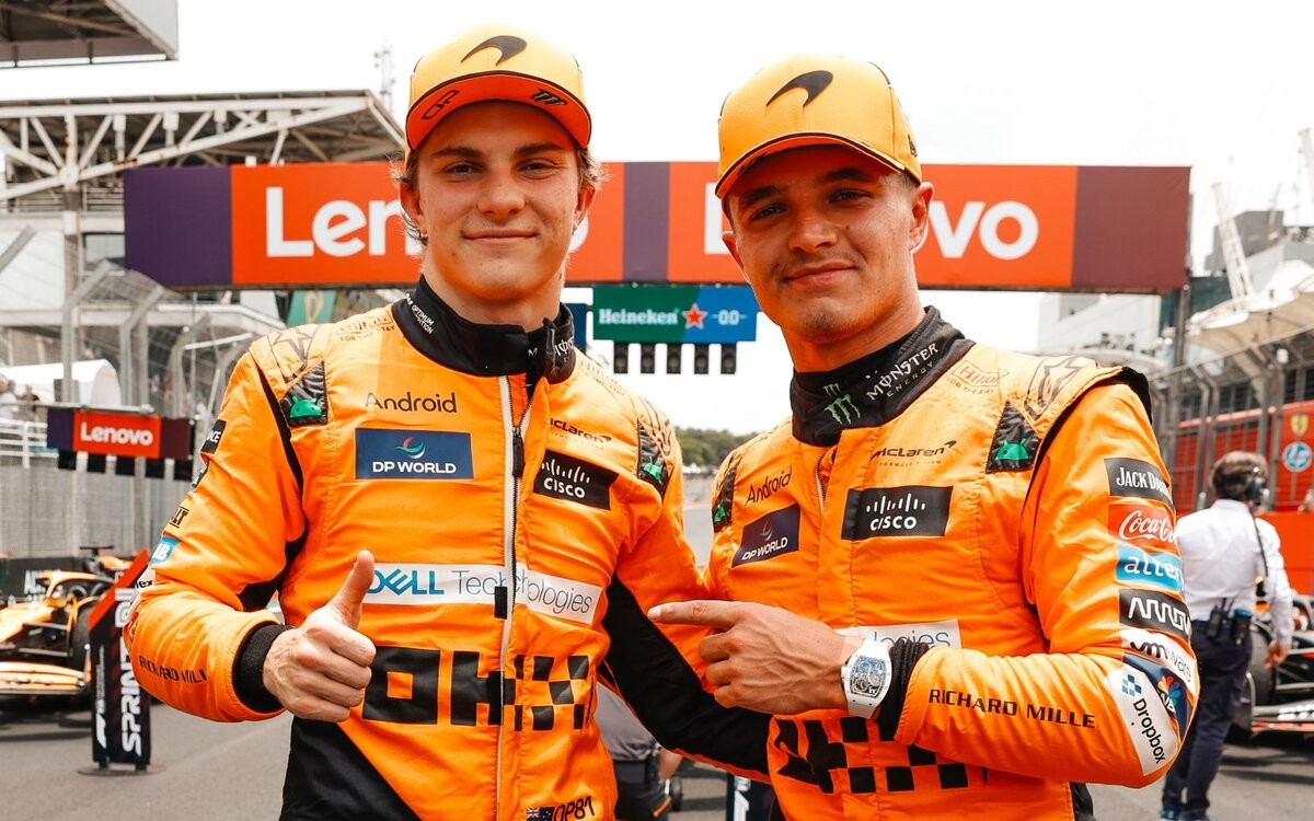 Oscar Piastri a Lando Norris