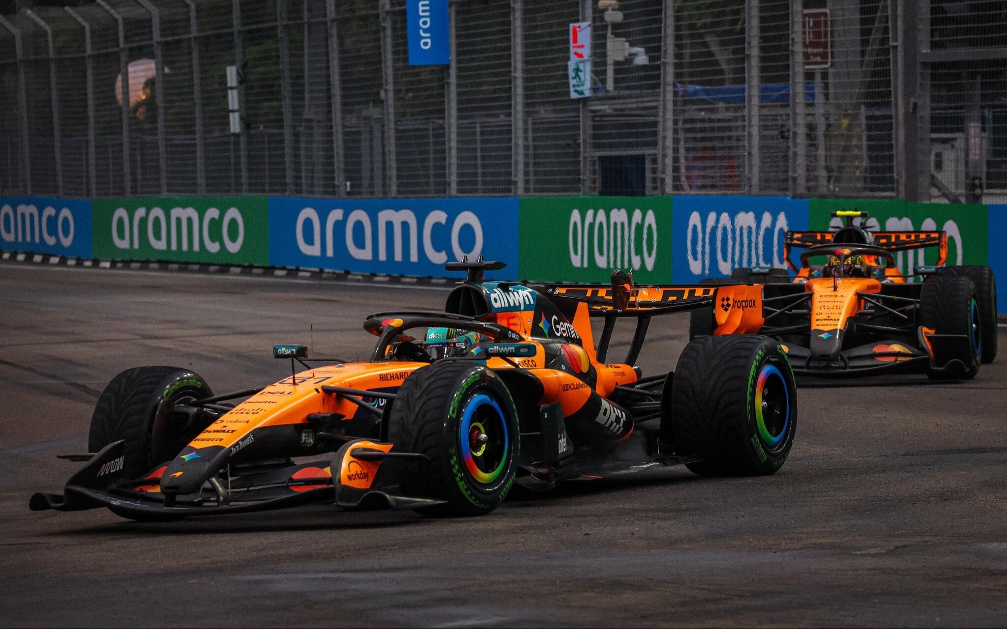 Oscar Piastri a Lando Norris