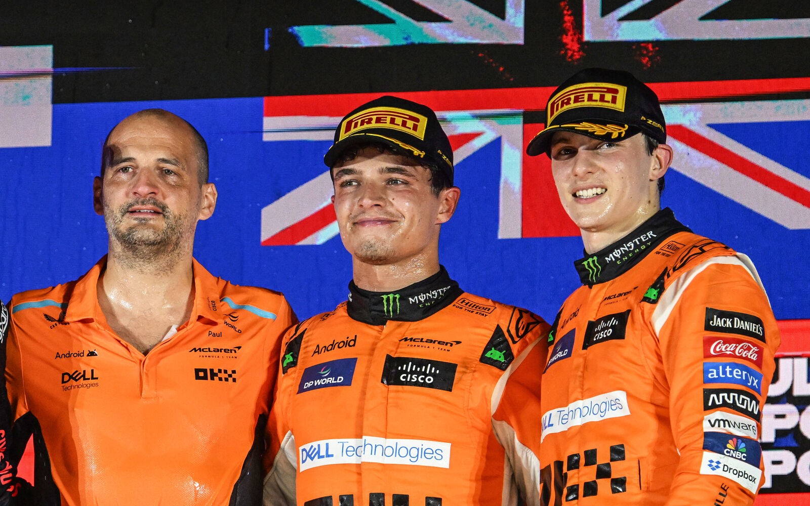 Pódium VC Singapuru 2024: Lando Norris a Oscar Piastri