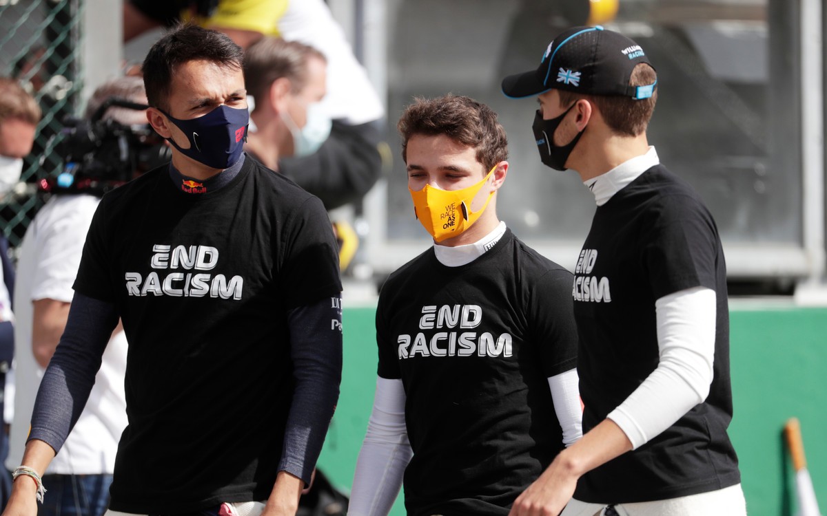 Alex Albon, Lando Norris, George Russell