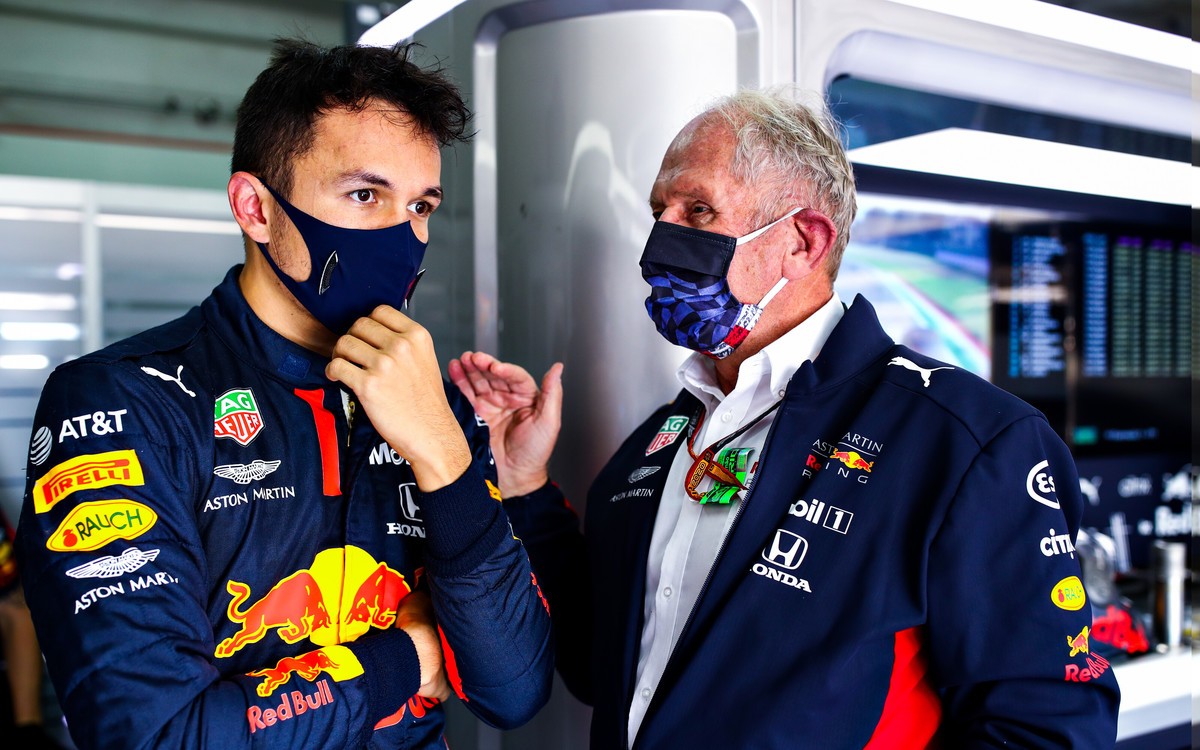 Alex Albon a Helmut Marko