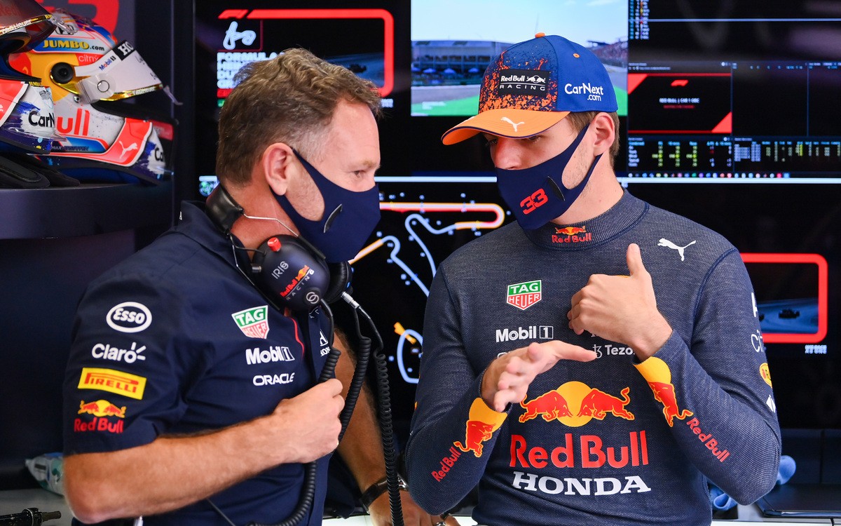 Max Verstappen a Christian Horner