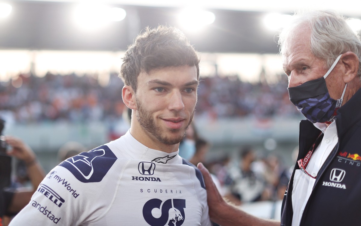 Pierre Gasly a Helmut Marko