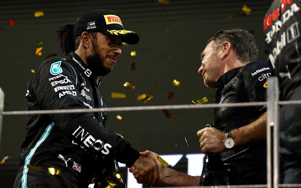 Christian Horner a Lewis Hamilton