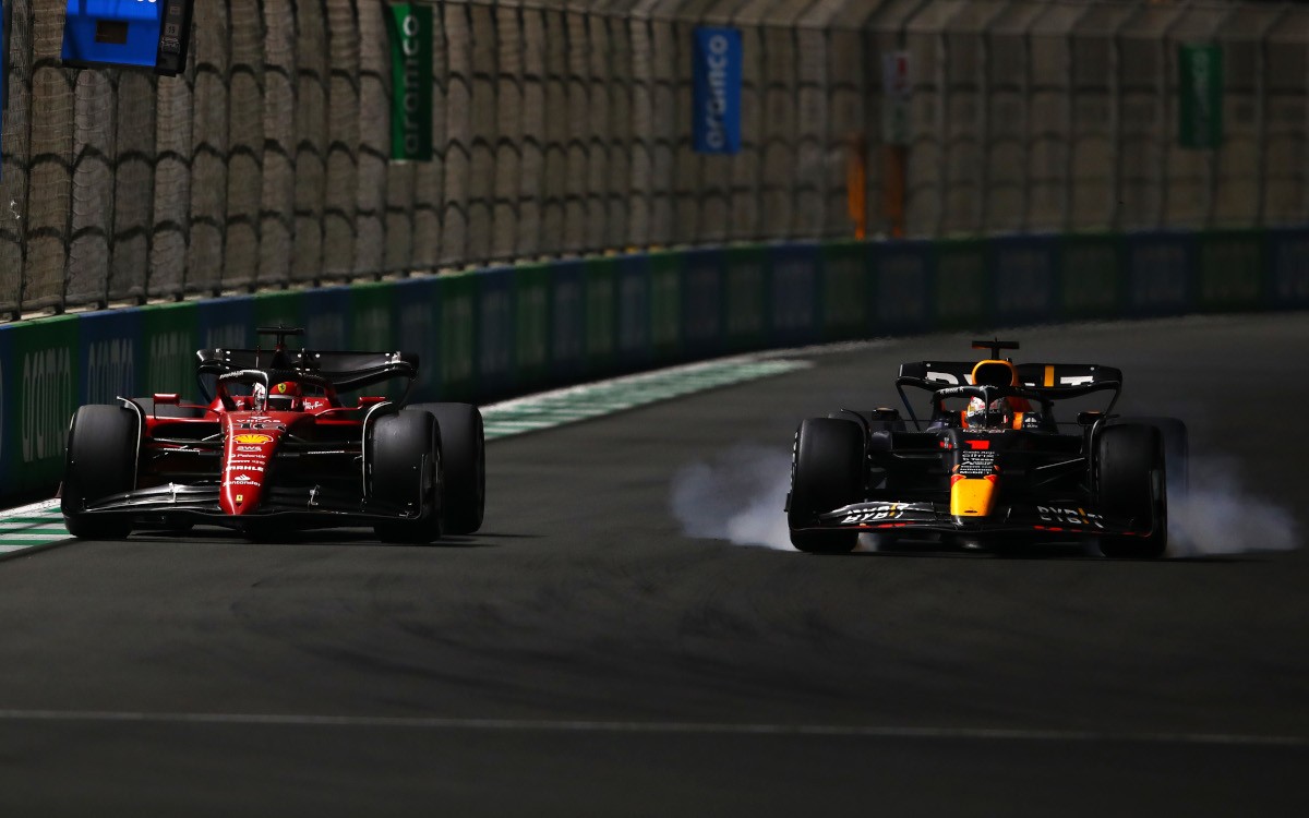 Max Verstappen a Charles Leclerc