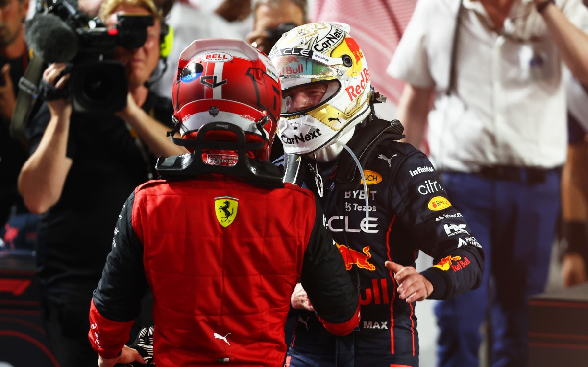 Max Verstappen a Charles Leclerc