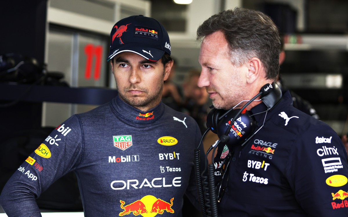 Sergio Pérez a Christian Horner