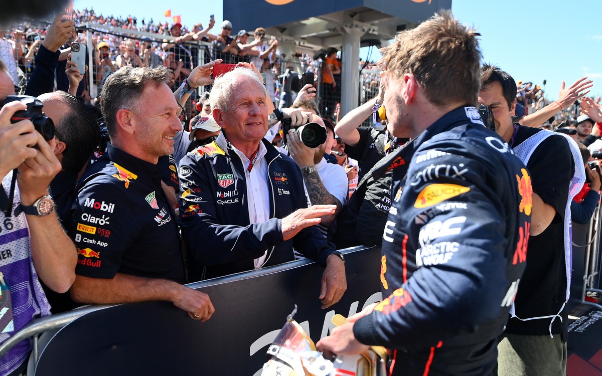 Max Verstappen, Helmut Marko a Christian Horner