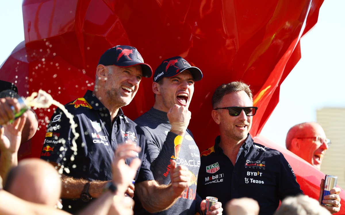 Max Verstappen, Adrian Newey a Christian Horner