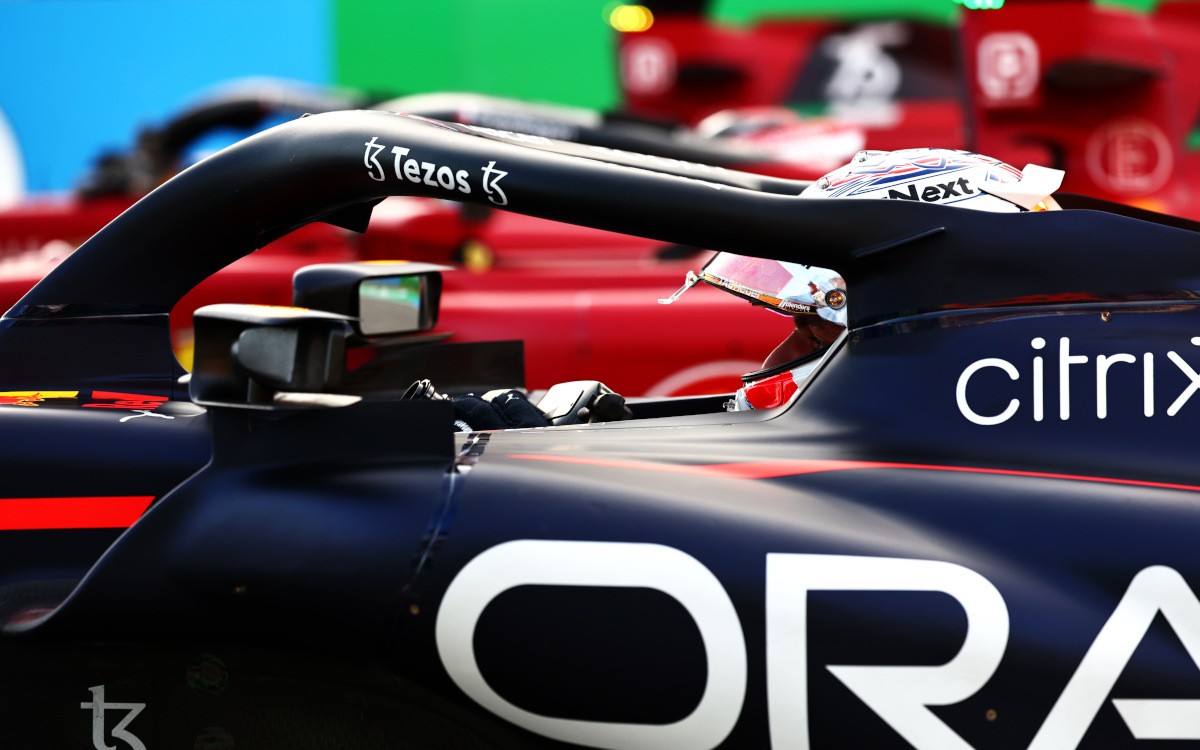 Max Verstappen v parc fermé