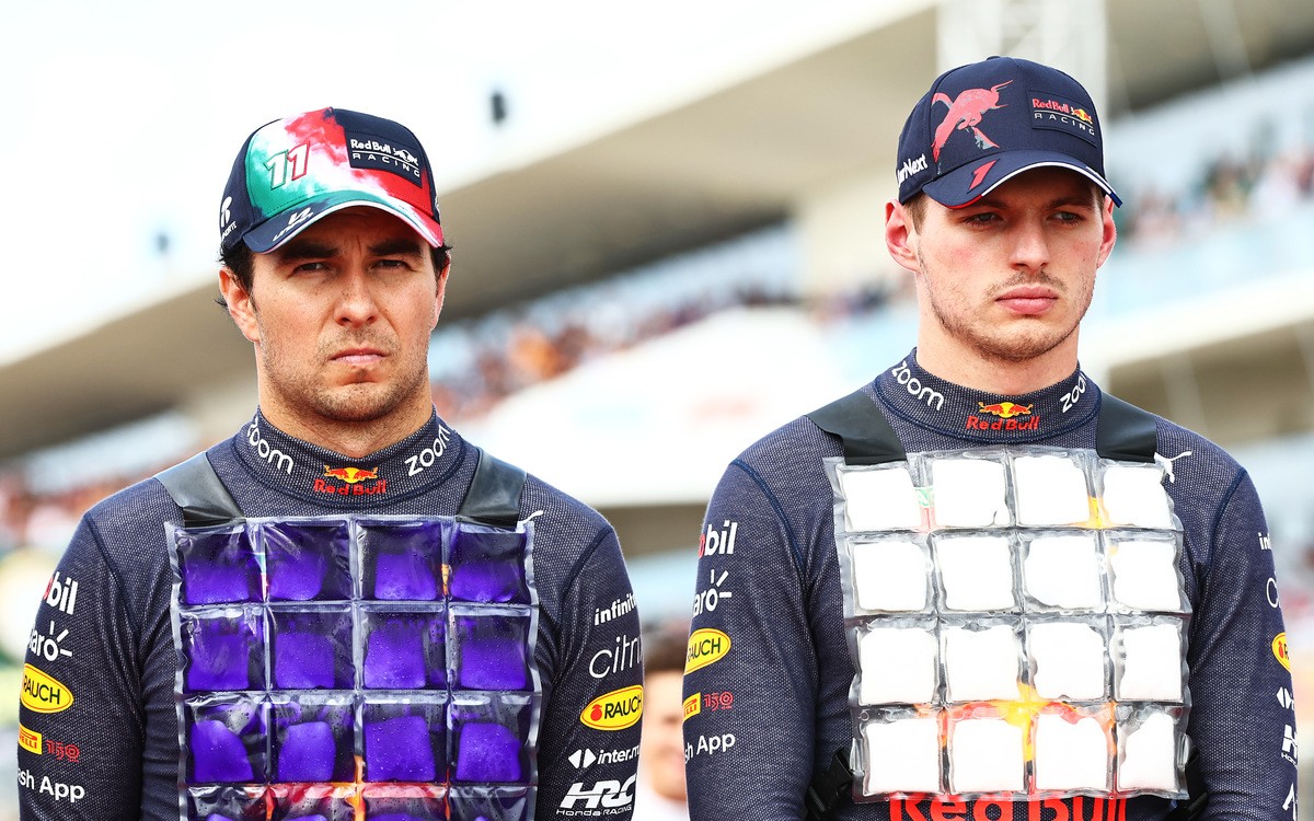 Max Verstappen a Sergio Pérez