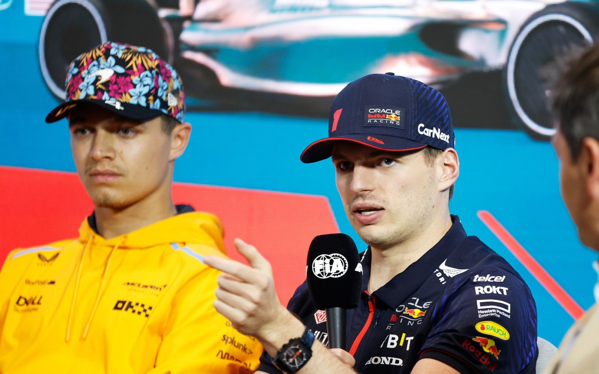 Lando Norris a Max Verstappen