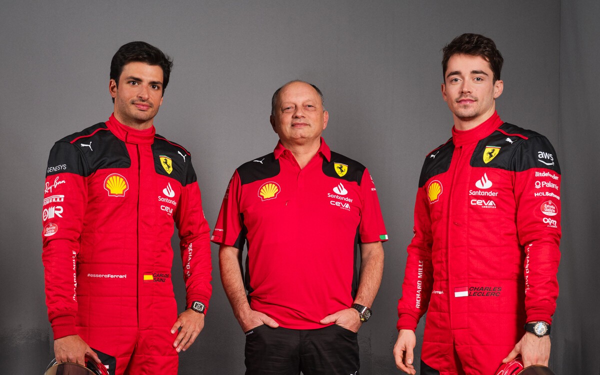 Carlos Sainz, Frédéric Vasseur, Charles Leclerc