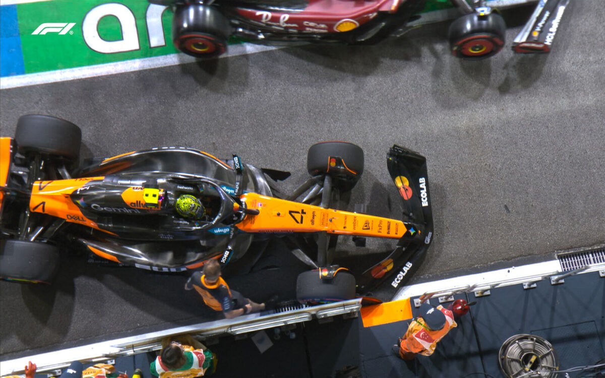 Lando Norris a Charles Leclerc