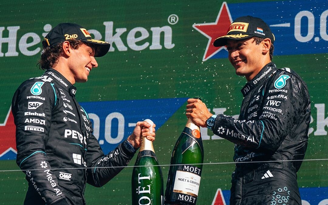 Kimi Antonelli a George Russell