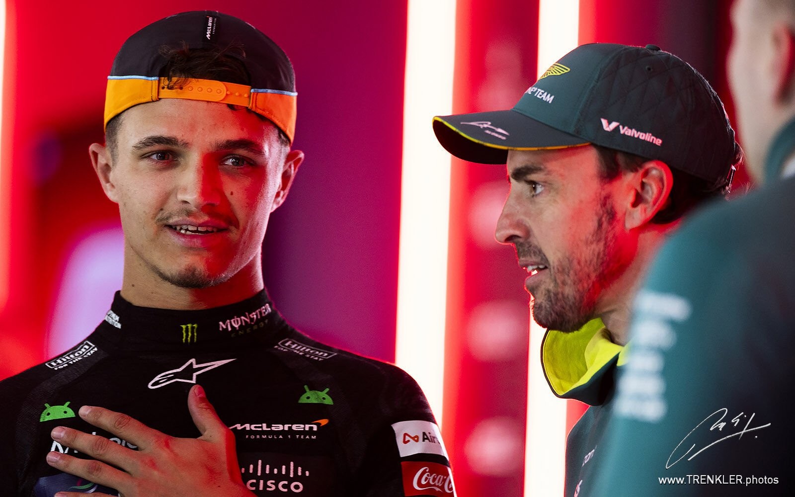 Lando Norris a Fernando Alonso