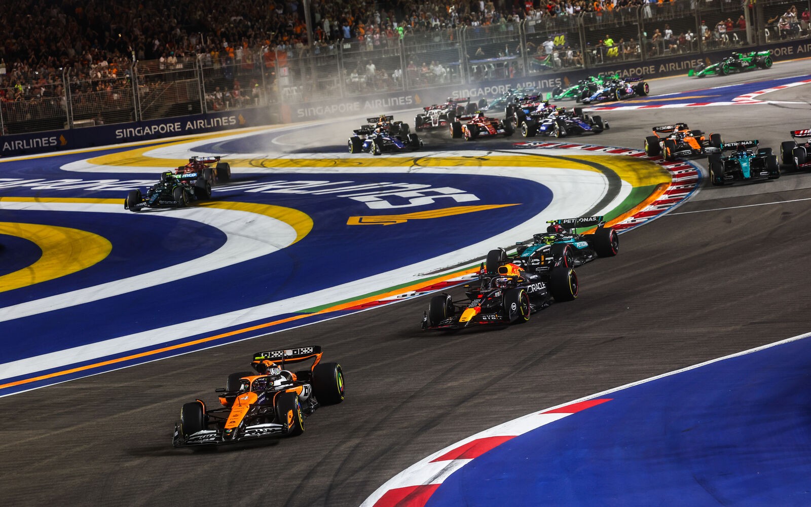 Lando Norris po štarte VC Singapuru 2024