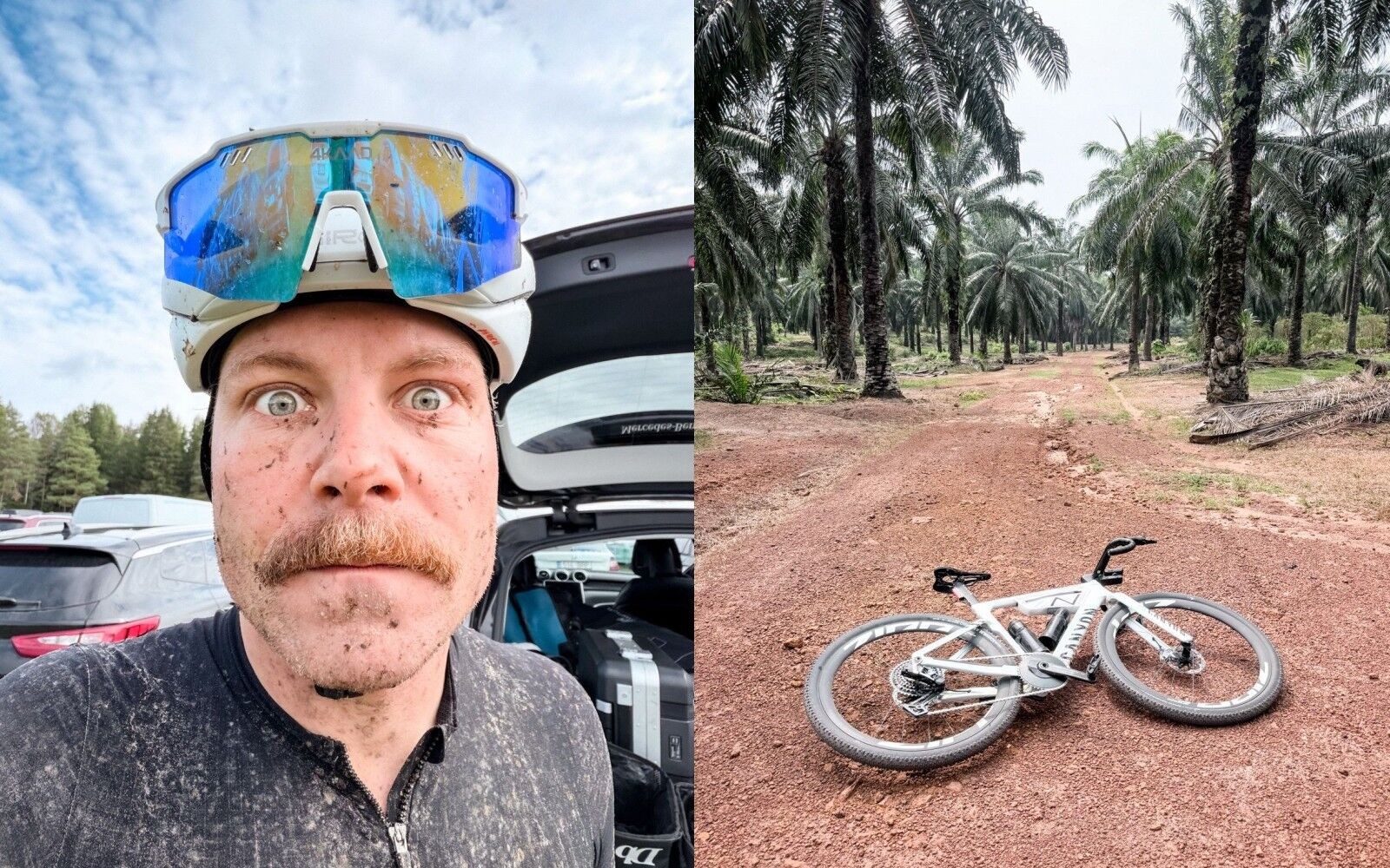 Valtteri Bottas na bicykli