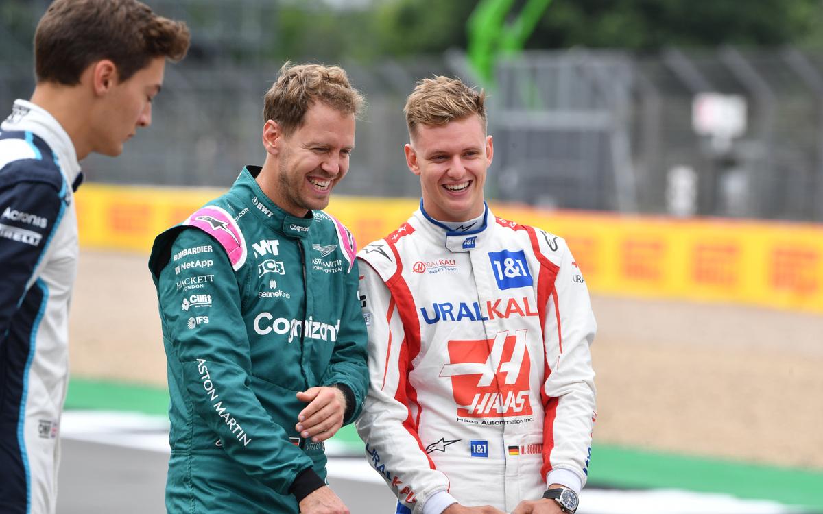 Mick Schumacher a Sebastian Vettel