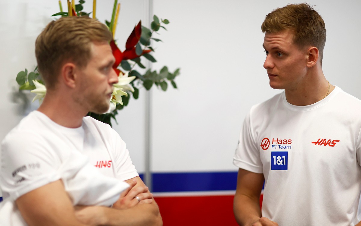 Kevin Magnussen a Mick Schumacher