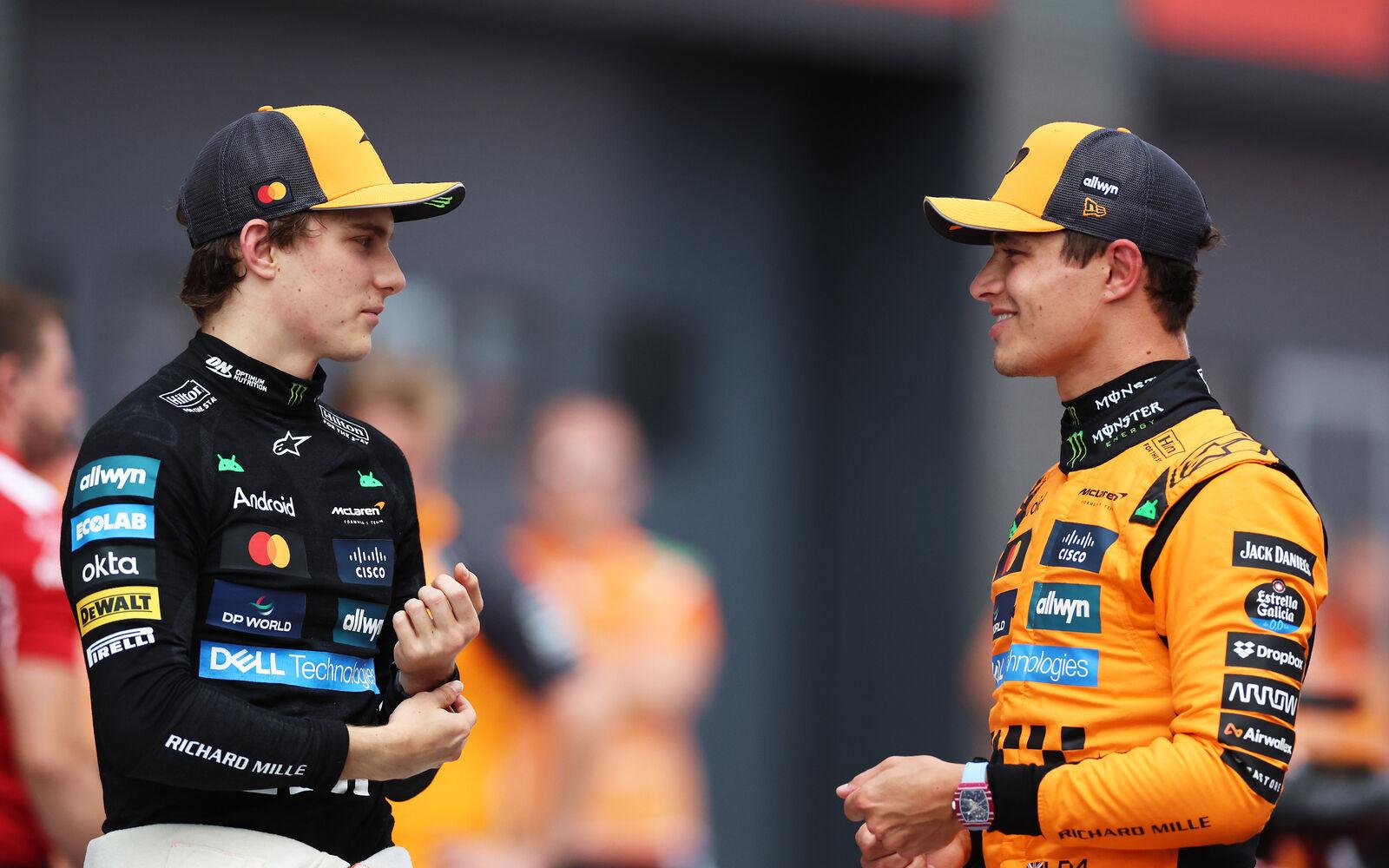Oscar Piastri a Lando Norris