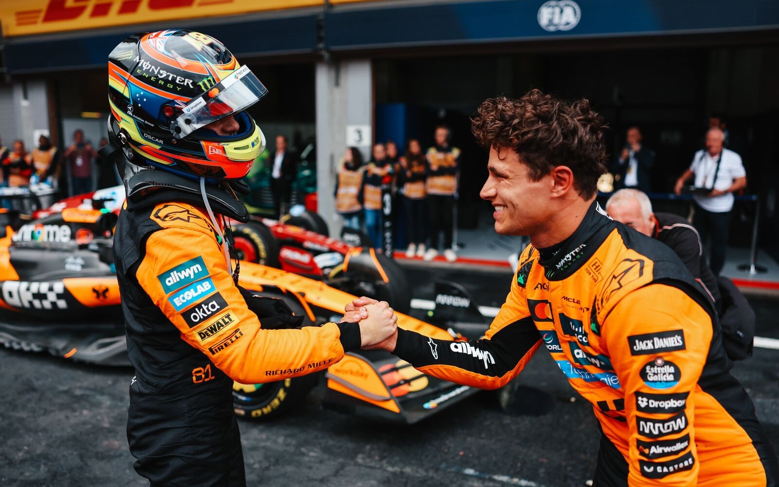 Oscar Piastri a Lando Norris