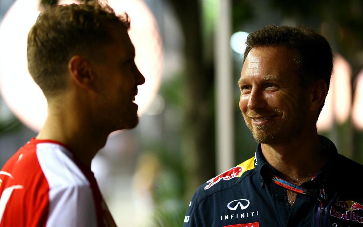 Sebastian Vettel a Christian Horner