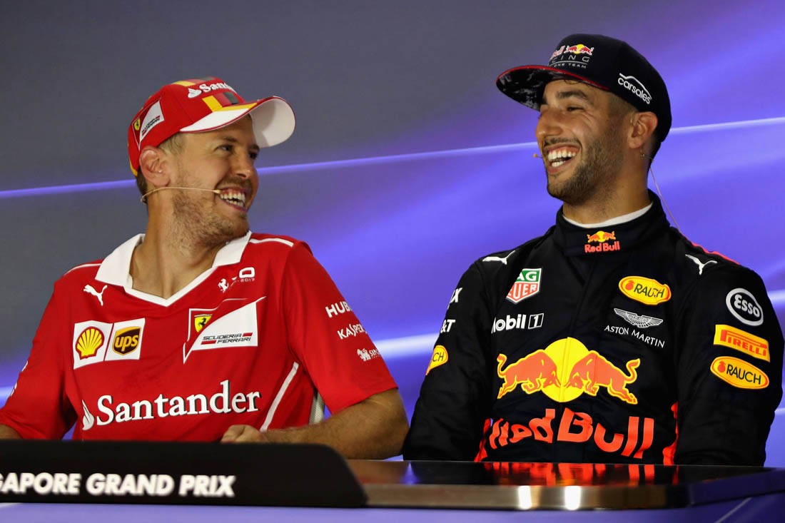 Sebastian Vettel a Daniel Ricciardo