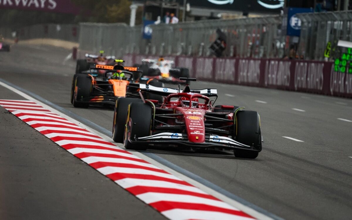 Charles Leclerc a Lando Norris