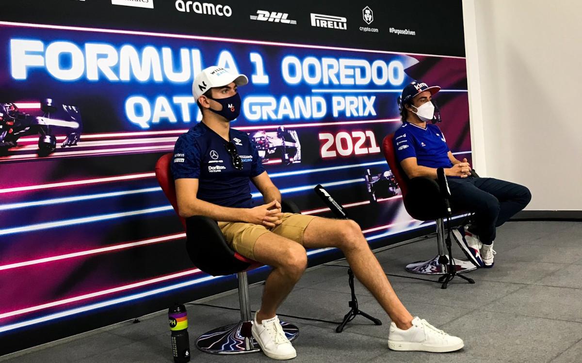 Nicholas Latifi a Fernando Alonso