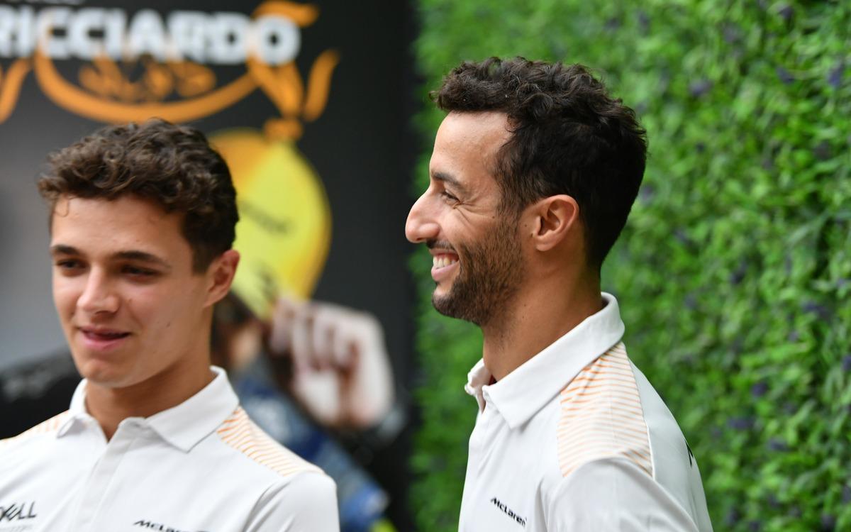 Daniel Ricciardo a Lando Norris