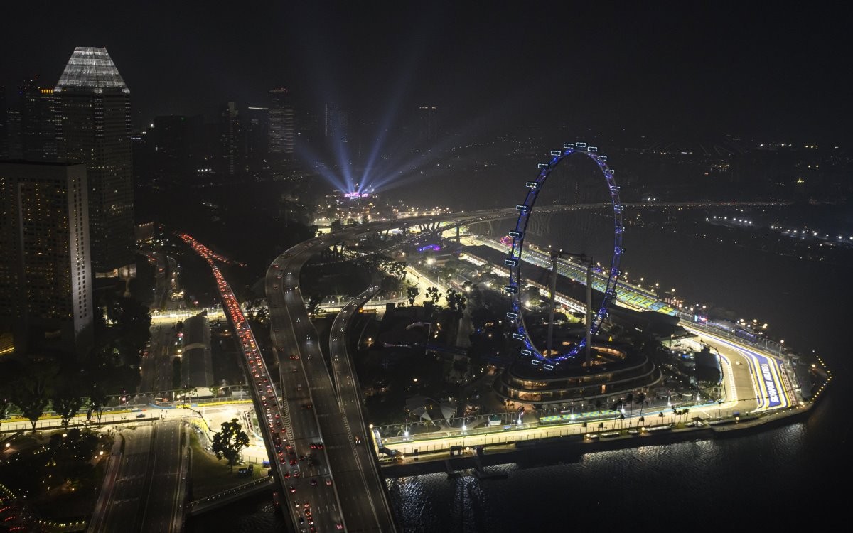 Singapur, Marina Bay Street Circuit, letecká, ilustračná